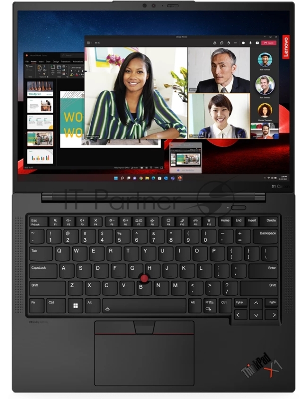 Ноутбук ThinkPad X1 Carbon Gen 11 14 2.2K (2240x1400) 300N, I7-1360P, 32G, 1TB SSD M.2, Iris Xe, WiFi6, BT, FPR, FHD+IR Cam, KB ENG, Win 11 ProENG, 1Y