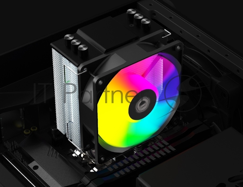 Кулер для процессора ID-COOLING SE-903-XT FRGB LGA1700/1200/115X/AM5/AM4 (30шт/кор, TDP 130W, PWM, 3 тепл.трубки прямого контакта, FAN 92mm, Dynamic Multi-Color LED) RET