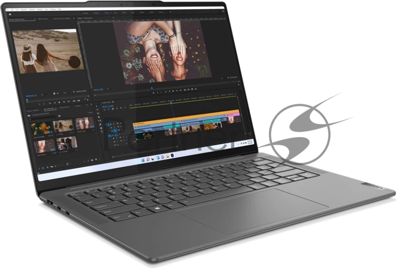 Ноутбук Lenovo Yoga Pro 7 14AHP9 14.5(3072x1920 IPS)/AMD Ryzen 7 8845HS(3.8Ghz)/16384Mb/1024SSD Radeon 780M/Cam/BT/WiFi/73WHr/war 1y/1.49kg/luna grey/Win11Home + 140W, RU kbd