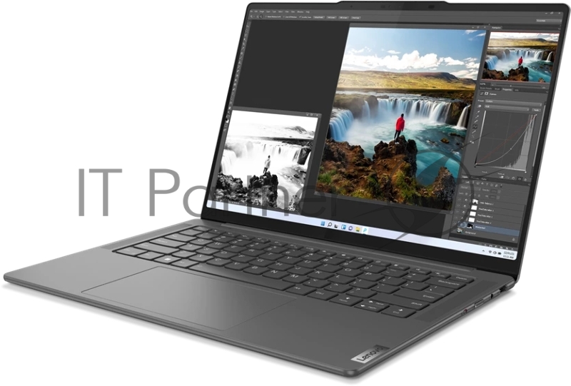 Ноутбук Lenovo Yoga Pro 7 14AHP9 14.5(3072x1920 IPS)/AMD Ryzen 7 8845HS(3.8Ghz)/16384Mb/1024SSD Radeon 780M/Cam/BT/WiFi/73WHr/war 1y/1.49kg/luna grey/Win11Home + 140W, RU kbd