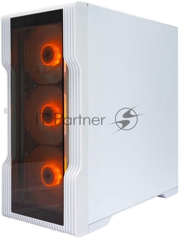 Корпус 1STPLAYER TRILOBITE T3-G ARGB White / mATX / 4x 120mm ARGB fans inc. / T3-G-WH-4F2-W(AP)