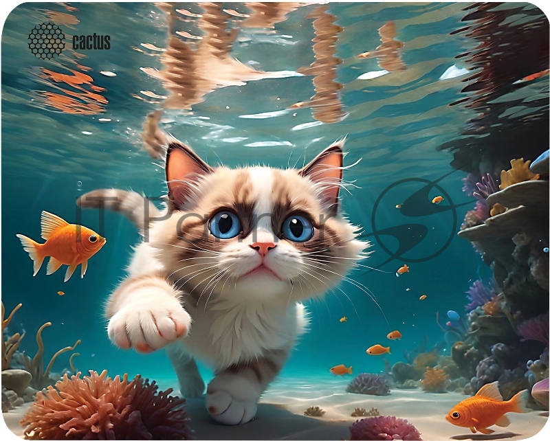 Коврик для мыши Cactus Fish Cat 300x250x3мм (CS-MP-D15M)