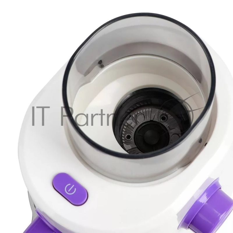 Кофемолка Kitfort КТ-7102 100Вт сист.помол.:жернова вместим.:150гр белый/фиолетовый