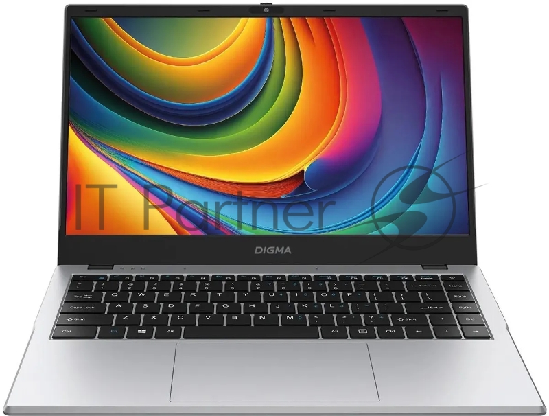 Ноутбук Digma EVE P4851 N-series N200 16Gb SSD512Gb Intel UHD Graphics 14 IPS FHD (1920x1080) Windows 11 Professional silver WiFi BT Cam 5900mAh (DN14N2-ADXW01)