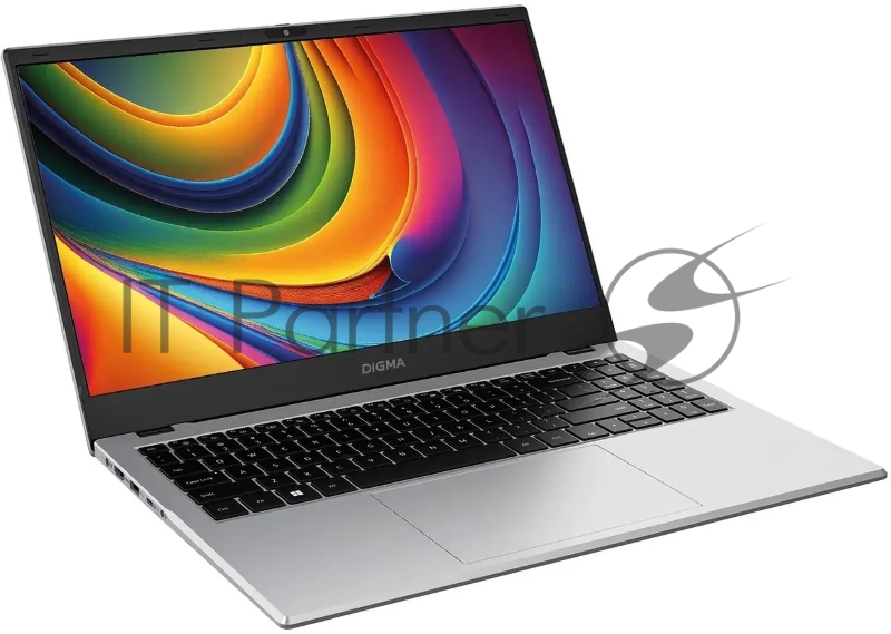 Ноутбук Digma EVE P5852 N-series N200 16Gb SSD512Gb Intel UHD Graphics 15.6 IPS FHD (1920x1080) Windows 11 Professional silver WiFi BT Cam 5900mAh (DN15N2-ADXW01)