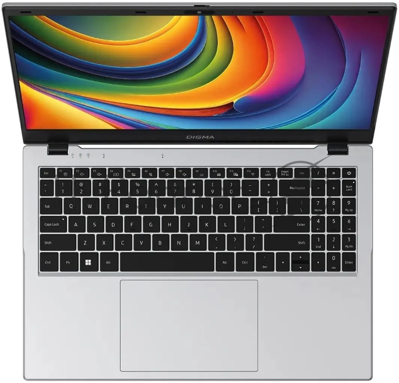Ноутбук Digma EVE P5852 N-series N200 16Gb SSD512Gb Intel UHD Graphics 15.6 IPS FHD (1920x1080) Windows 11 Professional silver WiFi BT Cam 5900mAh (DN15N2-ADXW01)