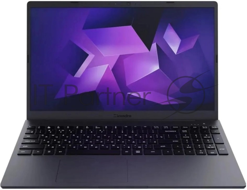 Ноутбук Kvadra Nau LE15T Core i5 1235U 8Gb SSD256Gb Intel UHD Graphics 15.6 IPS FHD (1920x1080) noOS dk.grey WiFi BT Cam (Y22L02P01101R_BE1515)