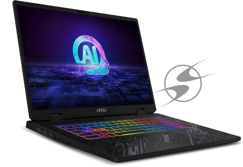 Ноутбук MSI Pulse 17 AI C1VGKG-023RU Core Ultra 9 185H 16Gb SSD1Tb NVIDIA GeForce RTX4070 8Gb 17 IPS QHD+ (2560x1600) Windows 11 Home black WiFi BT Cam (9S7-17T311-023)