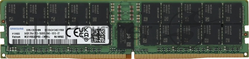 Модуль памяти Samsung DDR5 64GB RDIMM 5600 Mbps (2Rx4) ECC Reg 1.1V (M321R8GA0PB0-CWM) 1 year, OEM