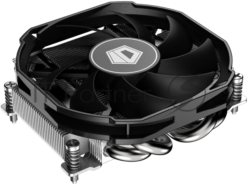 Кулер для процессора ID-COOLING IS-30A BLACK AMD AM5/AM4 низкопрофильный высота 30mm (36шт/кор, TDP 100W, PWM, 4 тепл.трубки прямого контакта, FAN 92mm) BOX