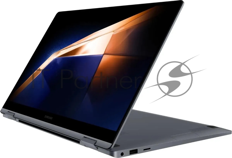 Ноутбук Samsung Galaxy Book 4 360 NP750 Core 5 120U 16Gb SSD512Gb Intel Graphics 15.6 AMOLED Touch FHD (1920x1080) Windows 11 Home English grey WiFi BT Cam (NP750QGK-KG1IN)