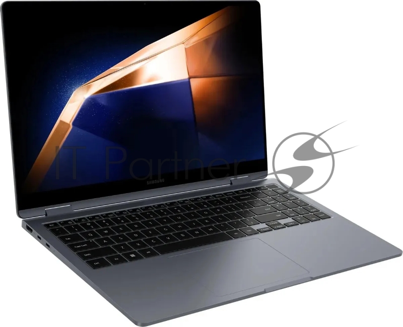 Ноутбук Samsung Galaxy Book 4 360 NP750 Core 7 150U 16Gb SSD512Gb Intel Graphics 15.6 AMOLED Touch FHD (1920x1080) Windows 11 Home English grey WiFi BT Cam (NP750QGK-KG2IN)