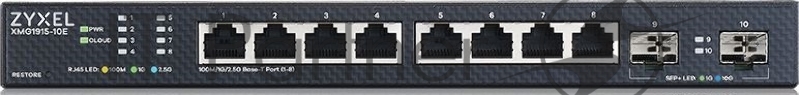 Мультигигабитный Smart L3 Lite коммутатор Zyxel NebulaFlex XMG1915-10E, 8xRJ-45: 1/2.5G, 2xSFP+, бесшумный (без вентилятора)