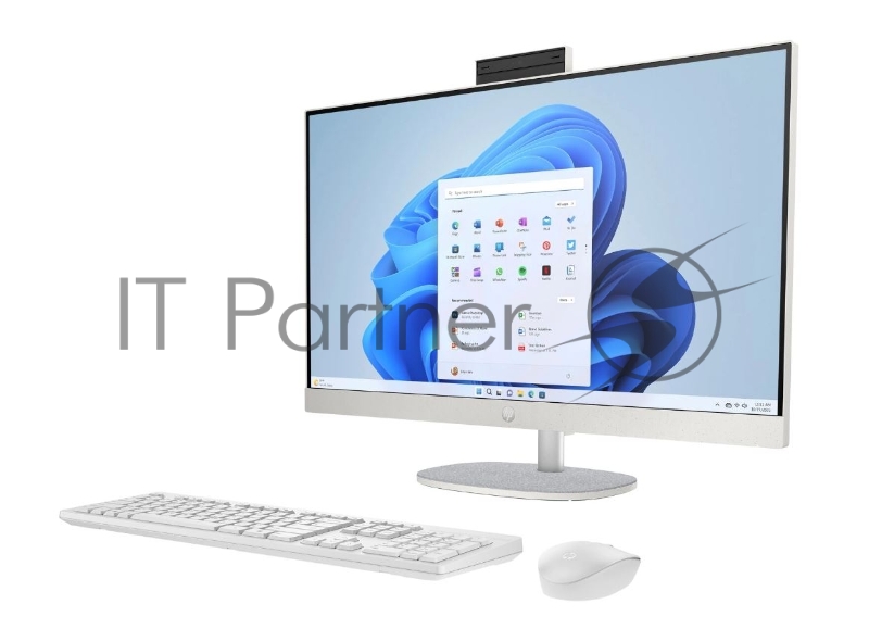 Моноблок HP 27-cr0026ci NT 27 FHD(1920x1080) Core i5-1335U, 8GB DDR4 3200 (1x8GB), SSD 512Gb, Intel Internal Graphics, noDVD, kbd(rus)&mouse wireless, HD Webcam, Shell White, Win11Ru, 1Y Wty