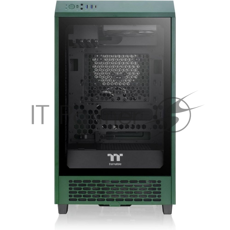 Корпус Thermaltake The Tower 200 Racing Green /Racing Green/Win/SPCC/Tempered Glass*1/CT140 Fan*2/Color Box