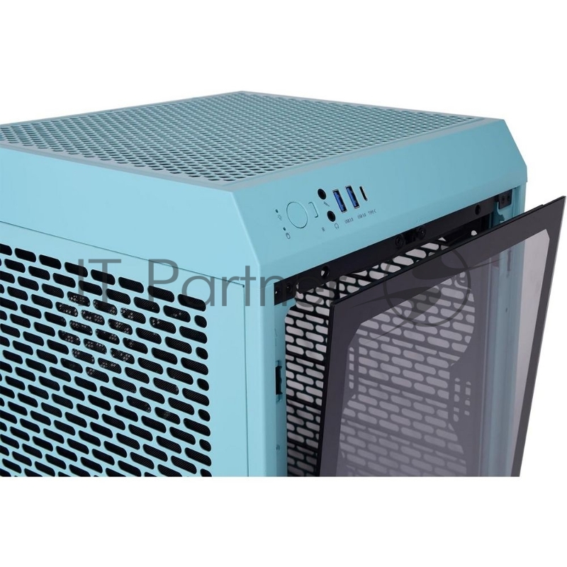 Корпус Thermaltake The Tower 200 Turquoise /Turquoise/Win/SPCC/Tempered Glass*1/CT140 Fan*2/Color Box