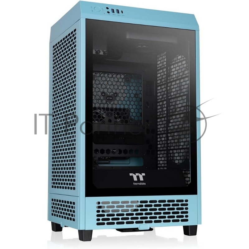 Корпус Thermaltake The Tower 200 Turquoise /Turquoise/Win/SPCC/Tempered Glass*1/CT140 Fan*2/Color Box