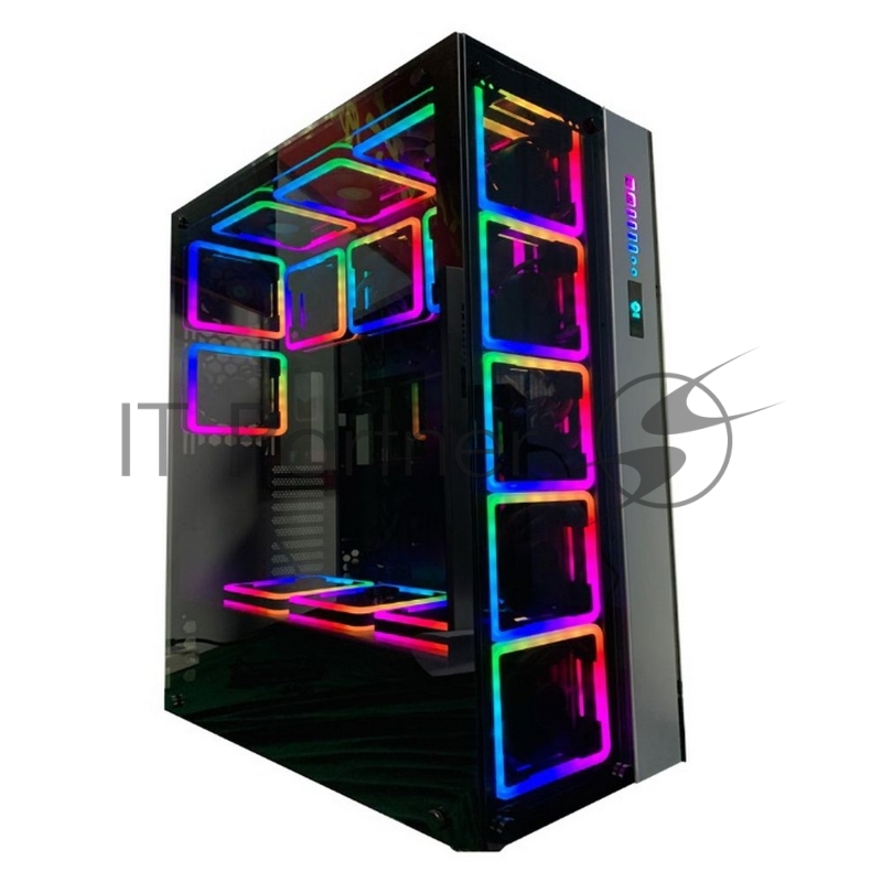 Корпус Xigmatek Elysium II (Super EATX,Left/Right/Top TG,16PCS 140mm Square Ring ARGB Fan 2PCS Galaxy II Fan Control Box & Remote Kits) EN41624