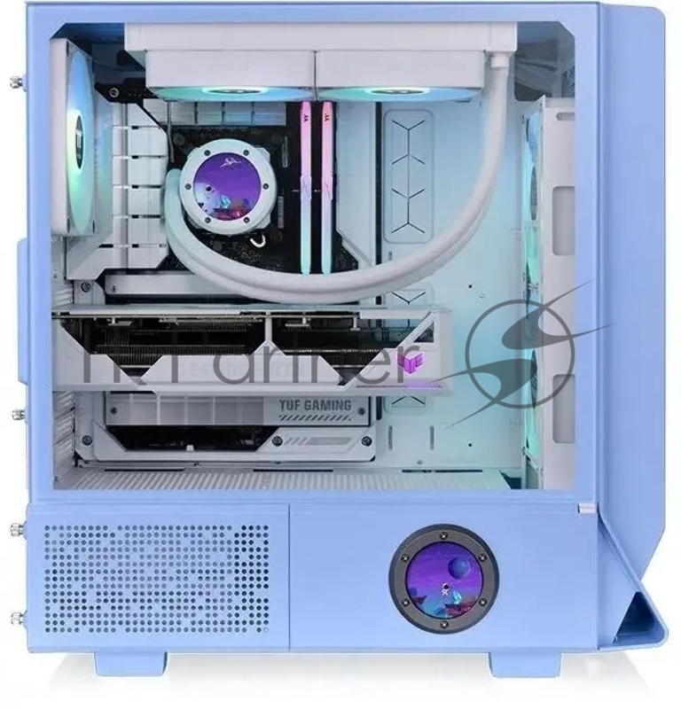 Корпус Thermaltake Ceres 350 MX голубой без БП E-ATX 2x140mm 2xUSB3.0 audio bott PSU