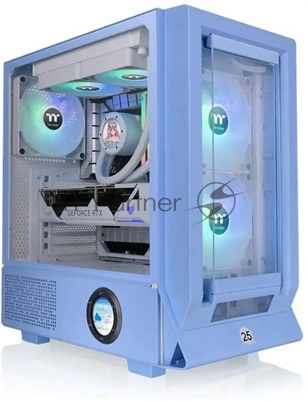 Корпус Thermaltake Ceres 350 MX голубой без БП E-ATX 2x140mm 2xUSB3.0 audio bott PSU