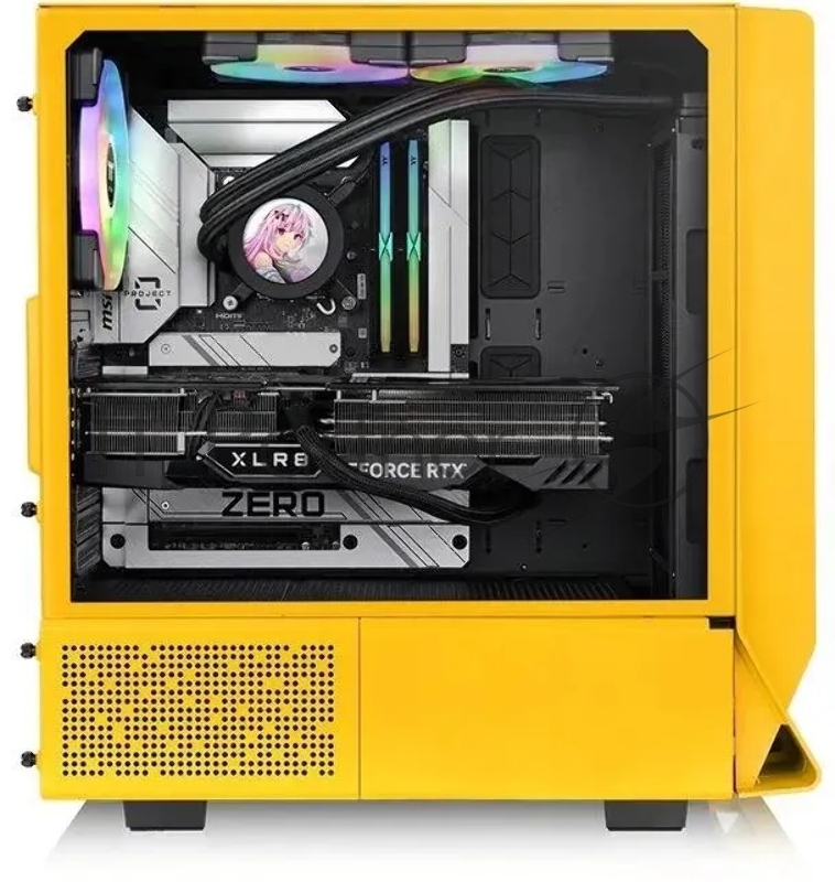 Корпус Thermaltake Ceres 350 MX желтый без БП E-ATX 2x140mm 2xUSB3.0 audio bott PSU