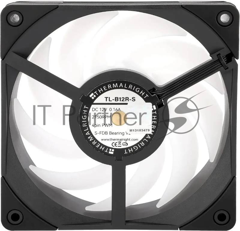 Вентилятор Thermalright TL-B12R-S ARGB черный 4-pin 28.1dB 205gr Ret