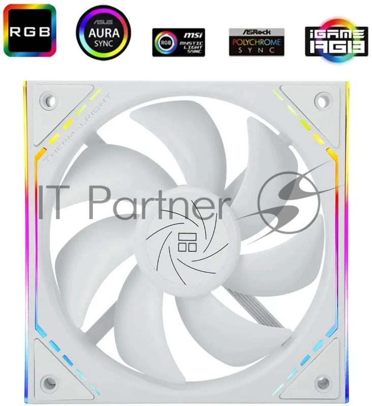 Вентилятор Thermalright TL-M12W ARGB белый 4-pin 23.2dB 175gr Ret