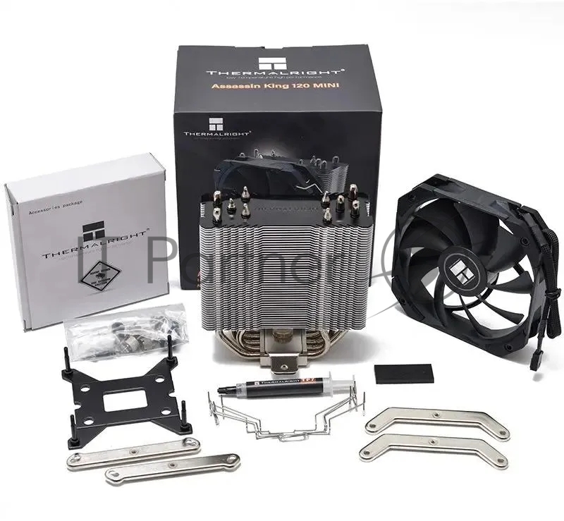 Устройство охлаждения(кулер) Thermalright Assassin King 120 Mini Soc-AM5/AM4/1151/1200/2066/201 черный 4-pin 25.2dB Al+Cu 980gr Ret (AK120-MINI-V2)