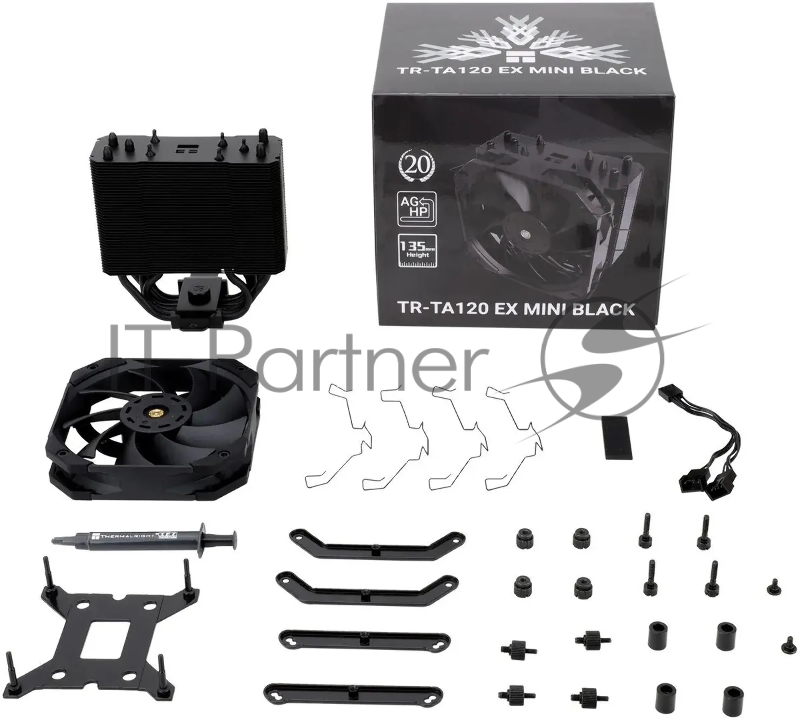 Устройство охлаждения(кулер) Thermalright TA 120 EX Min Soc-AM5/AM4/1151/1200/2066/201 черный 4-pin 29.6dB Al+Cu 460gr Ret (TA120-EX-MINI-BL)