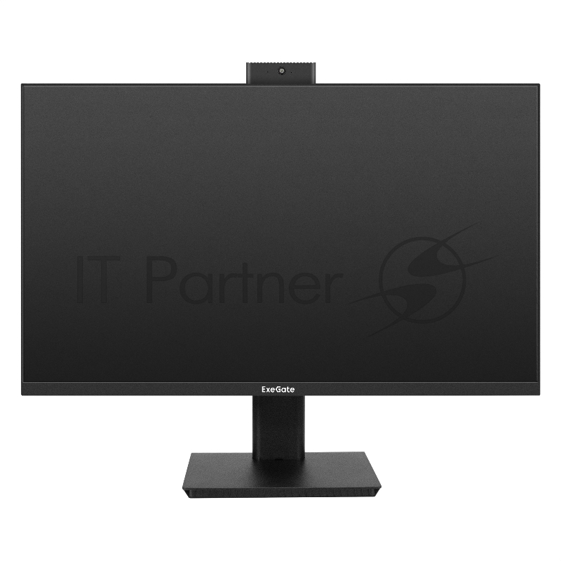 Монитор со встроенной веб-камерой и аудио 27 ExeGate SuperView EV2707T (IPS LED Grade A+, FHD, 1920x1080@75Гц, 16:9, 250cd/m2, 1000:1, 178°/178°, 5ms, Speakers, D-Sub, HDMI2.0, DisplayPort, USB, аудио-выход, 2K веб-камера, 5MP, микрофон, FreeSync, Fl