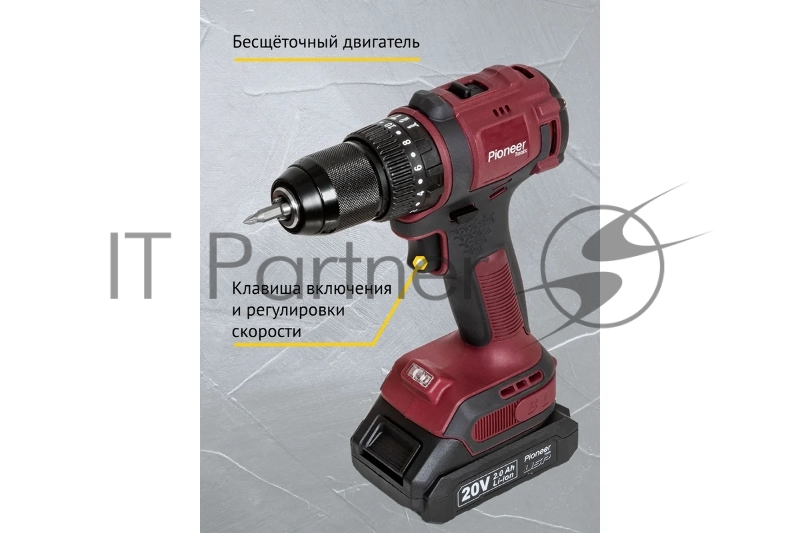 Дрель-шуруповерт аккумуляторная Pioneer CID-M2001CB USP