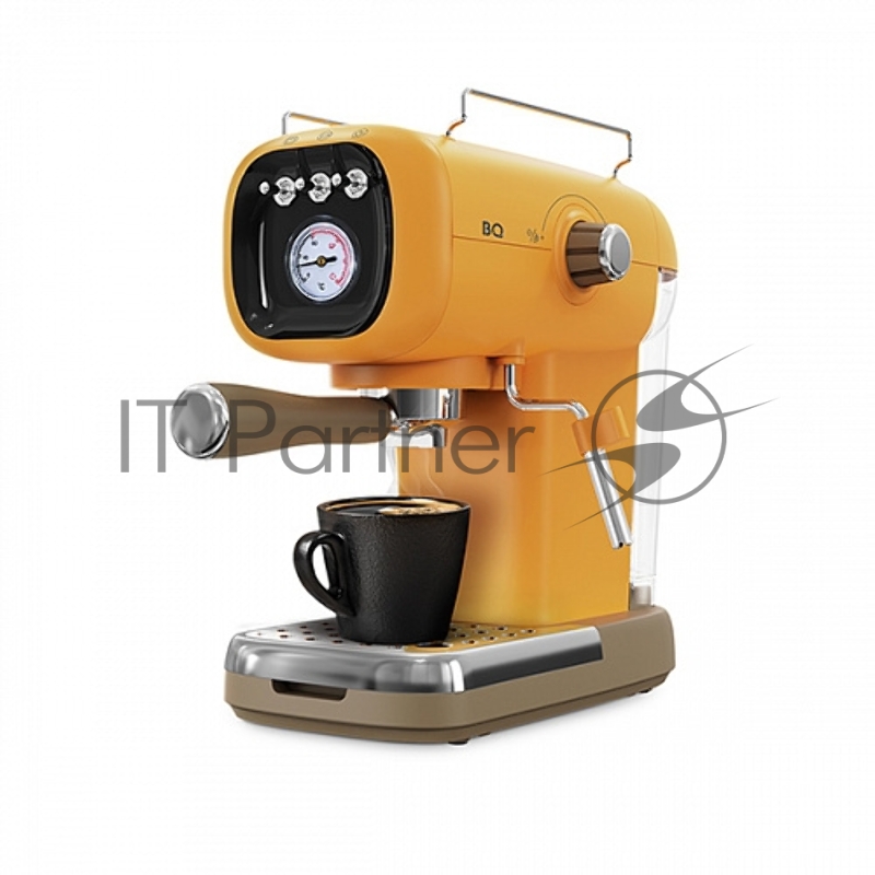 Кофеварка эспрессо BQ CM2004 Yellow, Мощность 1100 Вт, Давление 20 бар, Объем 0.6 л