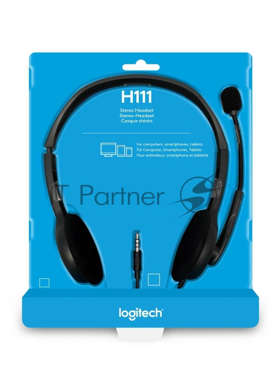 Гарнитура Logitech Headset H111 Stereo grey (981-000594/981-000593/981-000