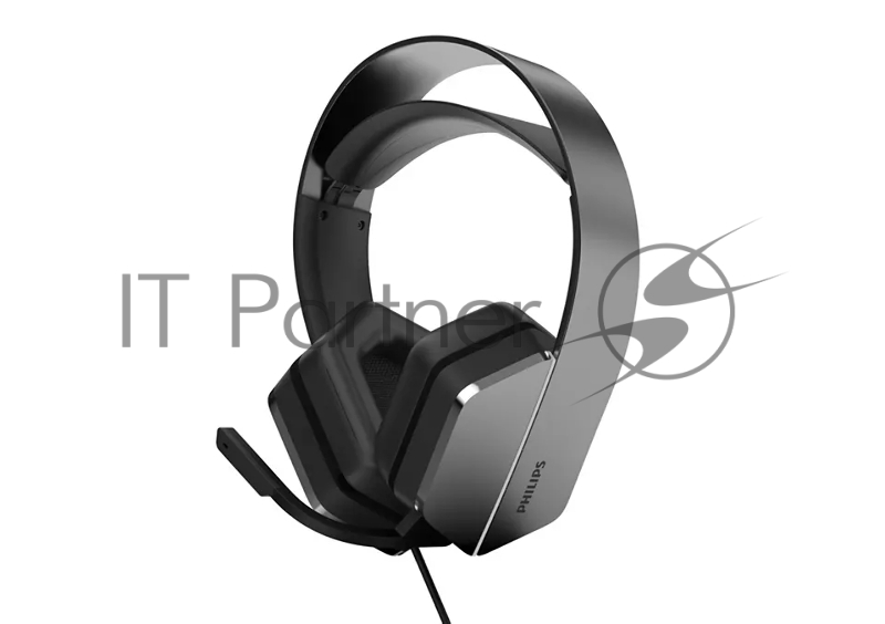 Игровая гарнитура Philips TAG5106BK, DTS Headphone:X 2.0, 2,4 ГГц беспроводное + BT5.2 + 3,5 мм, Излучатели 50 мм / LED-подсветка, Съемный однонаправленный микрофон, чёрный