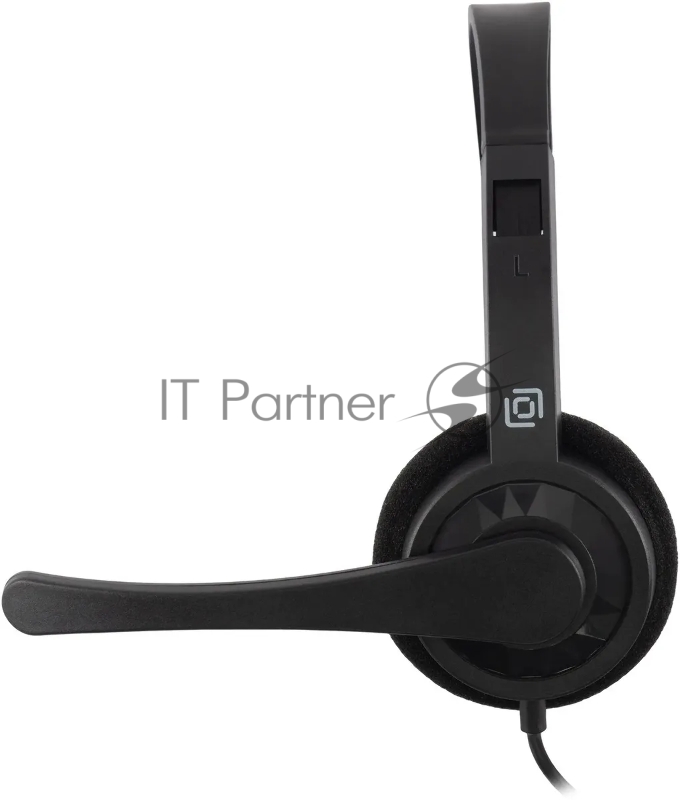 Наушники с микрофоном Оклик HS-M600 черный 1.8м накладные оголовье (1900372)