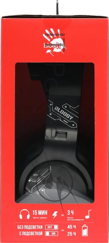 Наушники с микрофоном A4Tech Bloody GR370 черный мониторные BT оголовье (GR370)