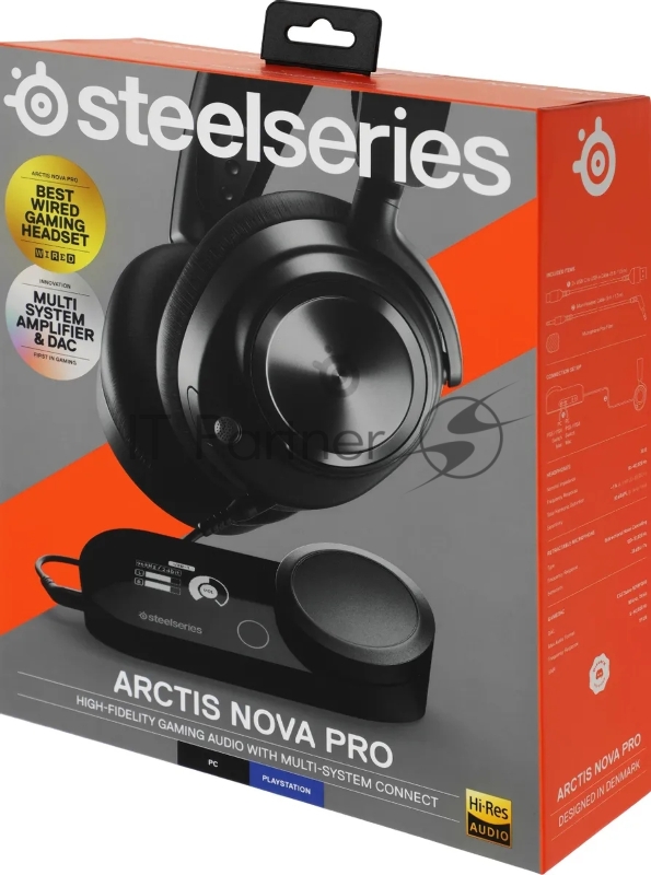 Наушники с микрофоном Steelseries Arctic Nova Pro черный 1.5м накладные оголовье (61527)