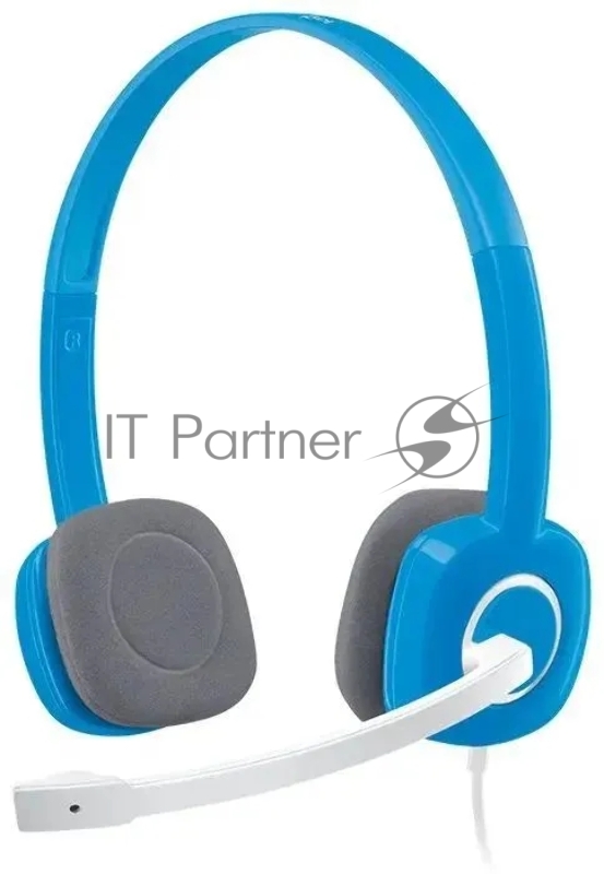 Наушники с микрофоном Logitech H150 синий/белый 1.8м накладные оголовье (981-000454)