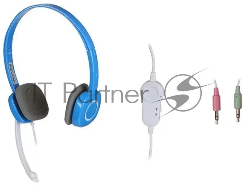 Наушники с микрофоном Logitech H150 синий/белый 1.8м накладные оголовье (981-000454)