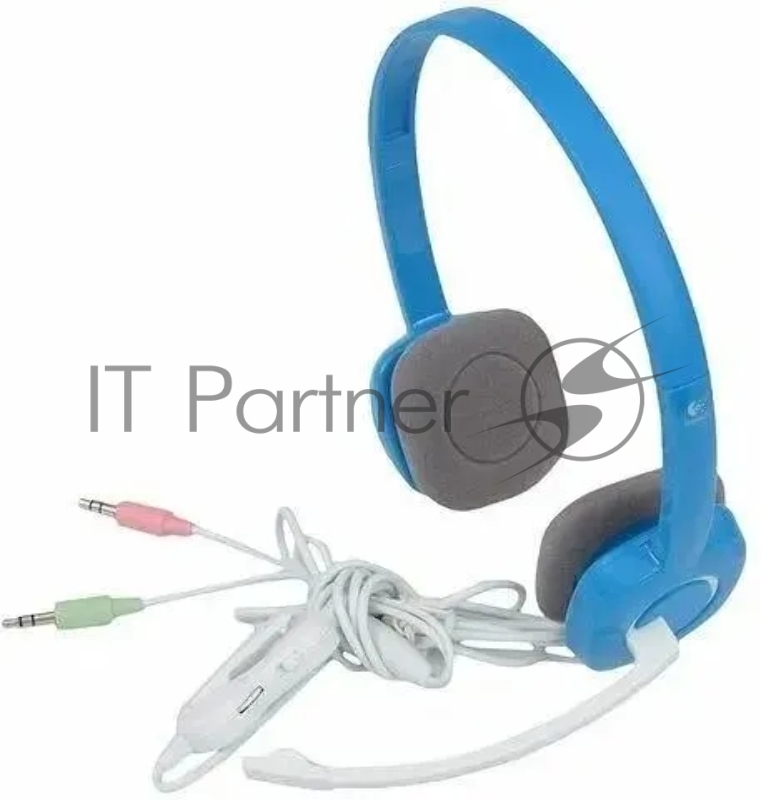Наушники с микрофоном Logitech H150 синий/белый 1.8м накладные оголовье (981-000454)