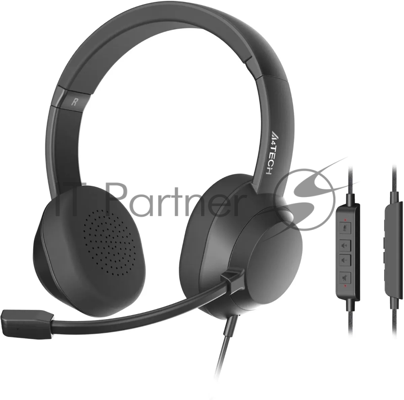 Наушники с микрофоном A4Tech Fstyler FH150U черный 2м накладные USB оголовье (FH150U BLACK)