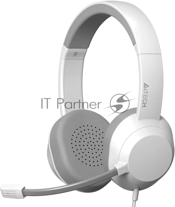 Наушники с микрофоном A4Tech Fstyler FH150U белый/серый 2м накладные USB оголовье (FH150U WHITE)