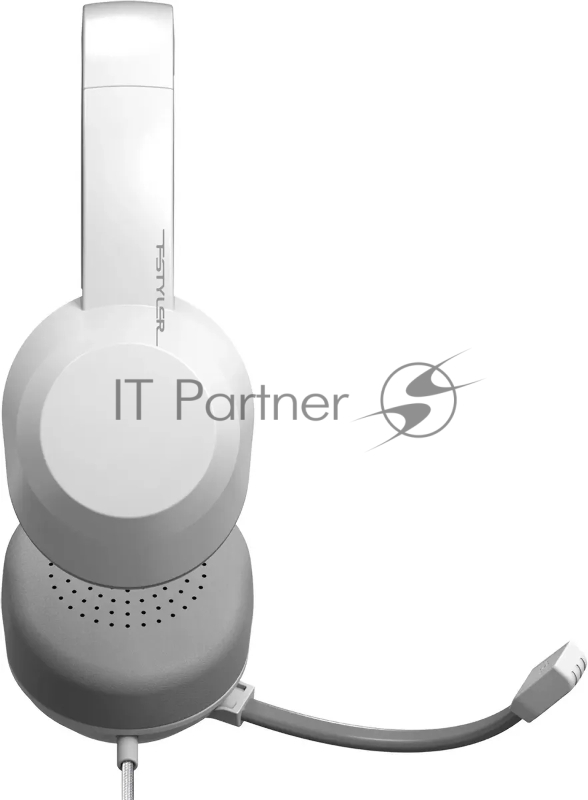 Наушники с микрофоном A4Tech Fstyler FH150U белый/серый 2м накладные USB оголовье (FH150U WHITE)