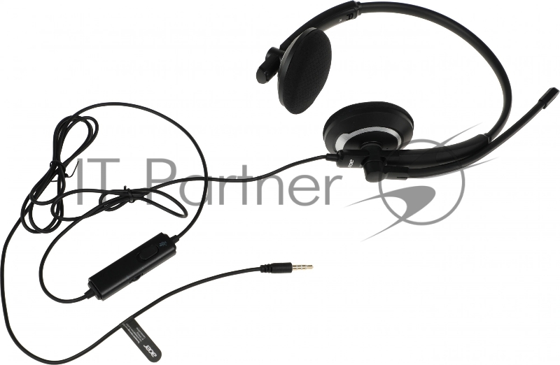 Наушники с микрофоном Acer OHW307 черный 1.8м накладные оголовье (ZL.HDSEE.002)