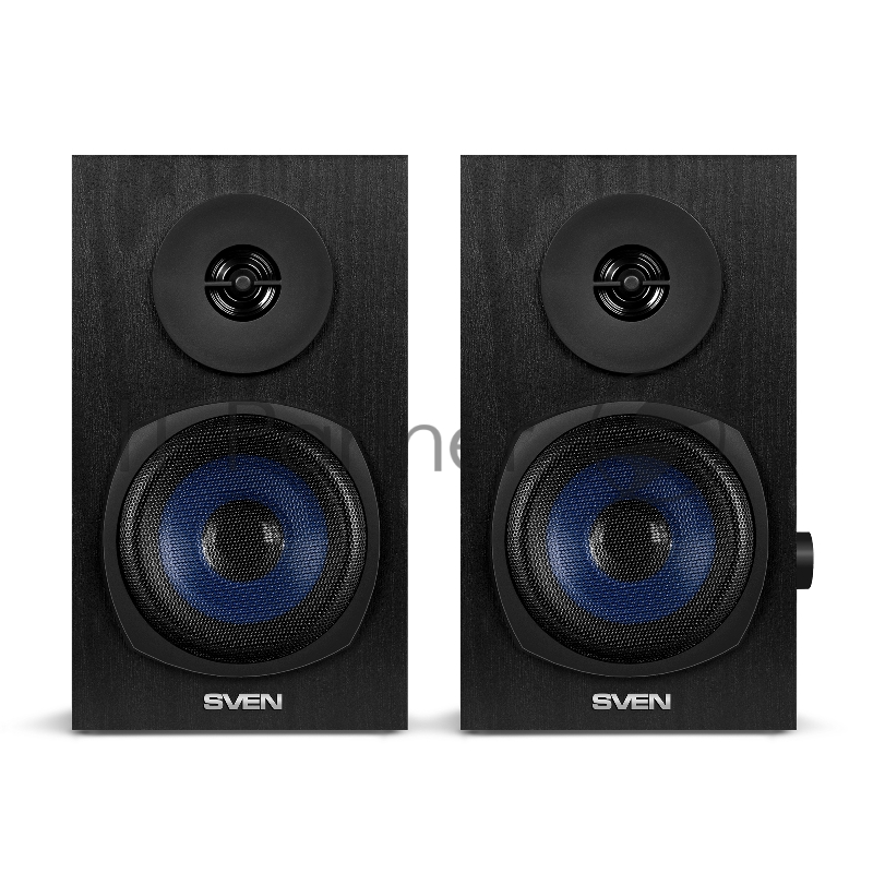 Колонки 2.0 SVEN SPS-576 чёрные (2x4W, Bluetooth, дерево)
