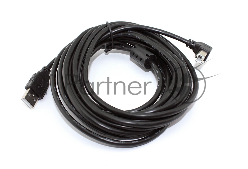 Кабель USB 2.0 на USB-B угол вниз 5 м