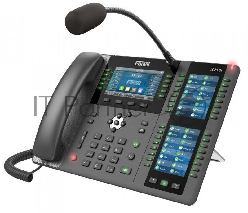 Телефон IP Fanvil X210i IP телефон 20 линий, внешний микрофон, цветной экран 4.3 + два доп. цветных экрана 3.5, HD, Opus, 10/100/1000 Мбит/с, USB, Bluetooth, PoE