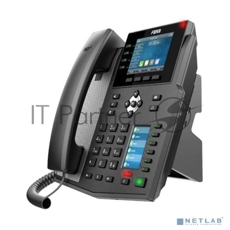 Телефон IP Fanvil X5U 16 линий, цветной экран 3.5 + доп. цветной экран 2.4, HD, Opus, 10/100/1000 Мбит/с, USB, Bluetooth, PoE