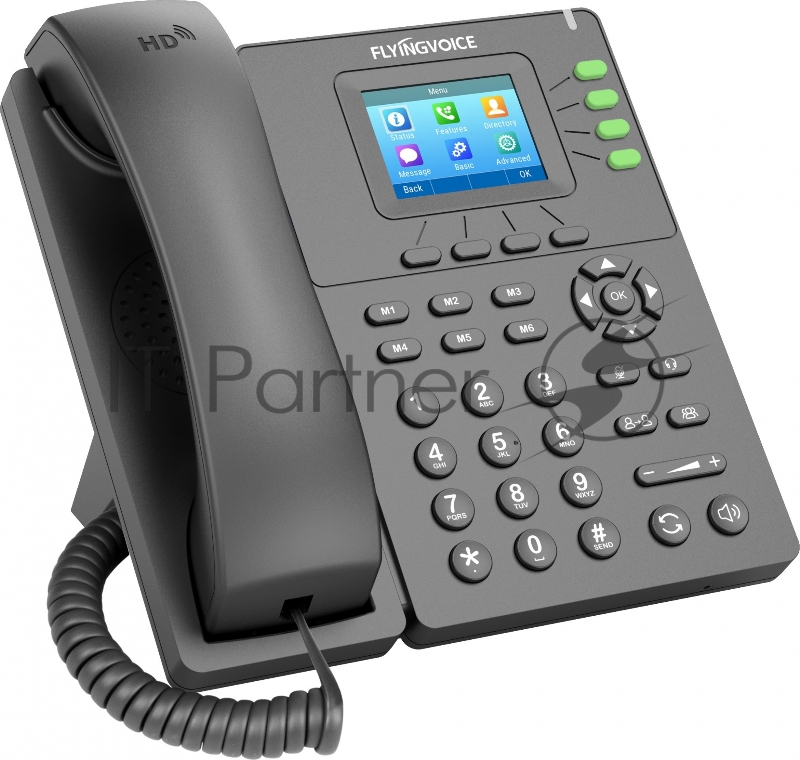 Телефон IP Flyingvoice P21P серый (упак.:1шт)
