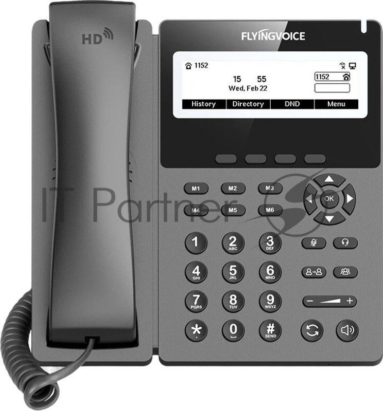 Телефон IP Flyingvoice P22G серый (упак.:1шт)